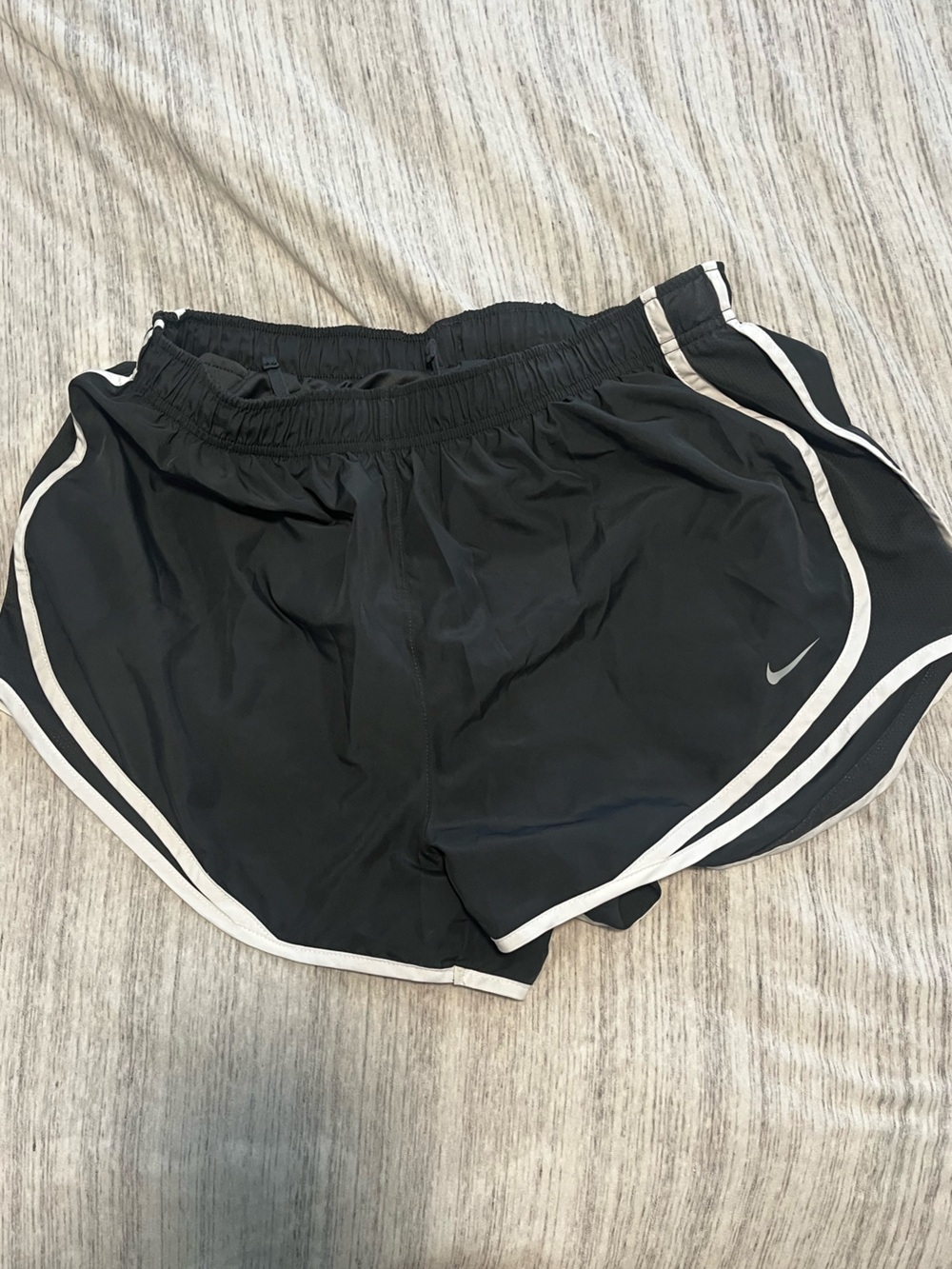 Nike Charcoal Running Shorts with White Trim